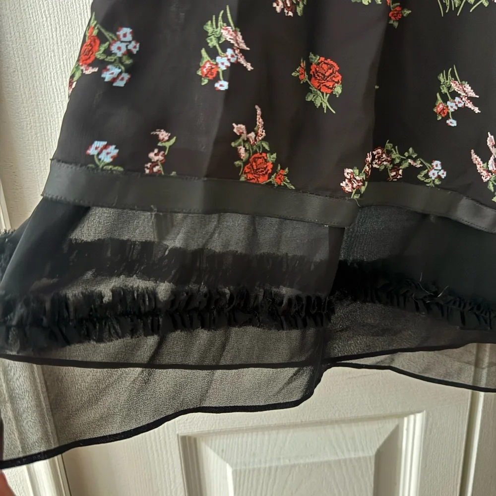Coach Black Floral Midi Dress - Picture 5 of 12